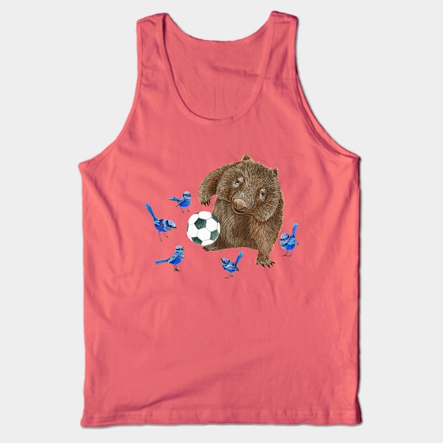 Wombat vs wrens soccer Tank Top by ruta13art